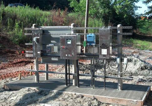 Stainless outdoor control and pump-station panel rack